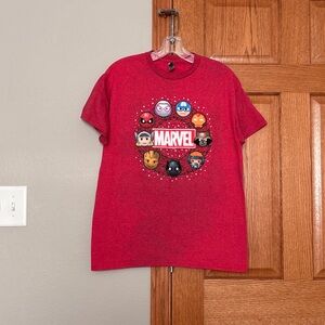 Gildan Red Marvel Short Sleeve Heavy Cotton Tee M